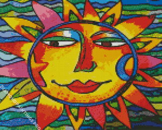 Sun Face Diamond Painting