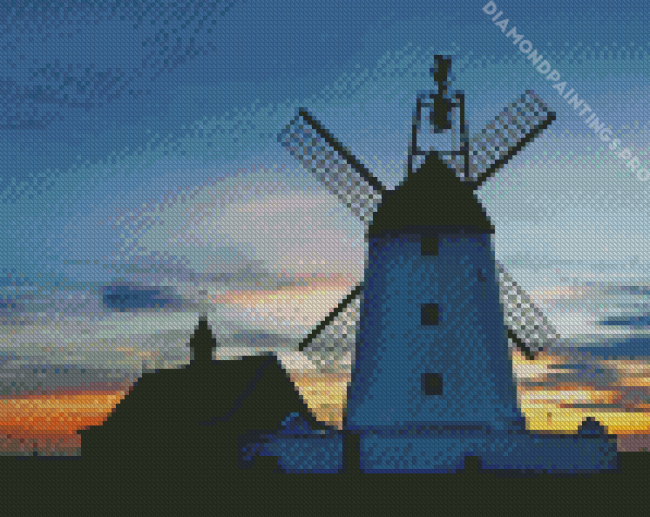 Sunset Lytham Windmill Diamond Painting