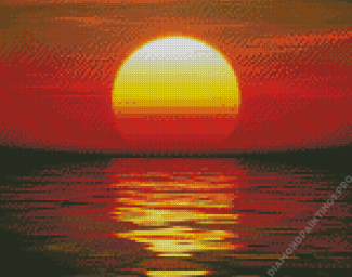 Sunset Over Water Art Diamond Painting
