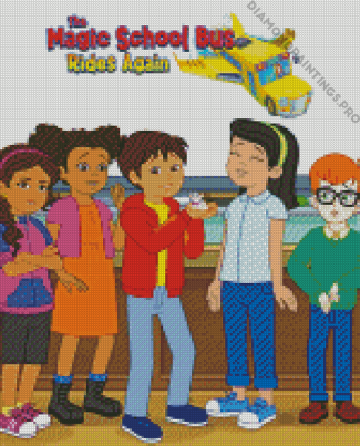 The Magic School Bus Cartoon Poster Diamond Painting