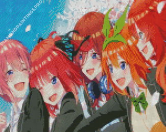 The Quintessential Quintuplets Characters Diamond Painting