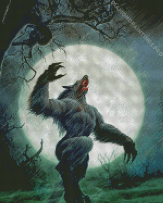 Werewolf Howling Diamond Painting