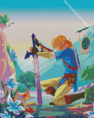 Zelda And Master Sword Diamond Painting