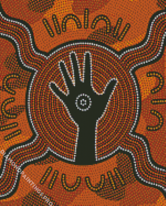 Aboriginal Hand Diamond Painting