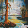 Bayou Cypress Trees Art Diamond Painting