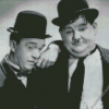 Black And White Stan And Ollie Diamond Painting
