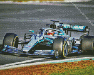 Blue Mercedes F1 Diamond Painting