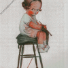Chubby Victorian Girl By Mabel Lucie Attwell Diamond Painting