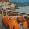 Orange Vintage Car Italy Diamond Painting