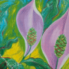 Peace Lily Flowers Art Diamond Painting