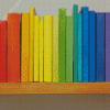 Rainbow Books On Shelf Diamond Painting