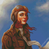 Redhead Female Pilot Diamond Painting