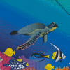 Sea Turtle Scenery Diamond Painting