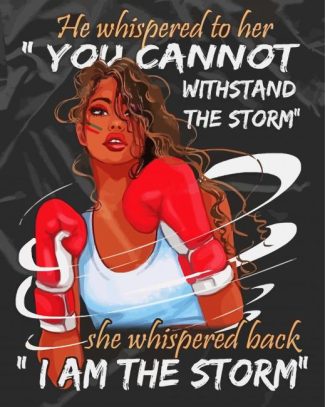 Strong Black Woman I Am The Storm Diamond Painting