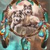 Wolves With Dream Catchers Diamond Painting