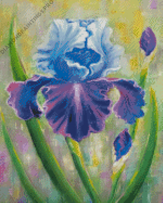 Blue And Purple Flower Art Diamond Painting