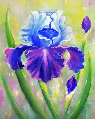 Blue And Purple Flower Art Diamond Painting