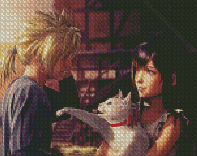 Cloud And Tifa Art Diamond Painting