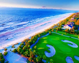Hilton Head Golf Seascape Diamond Painting