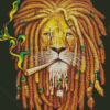 Lion With dreadlocks Smoking Diamond Painting