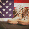Military Boots Dog Tag Diamond Painting