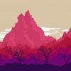 Pink Mountains Diamond Painting