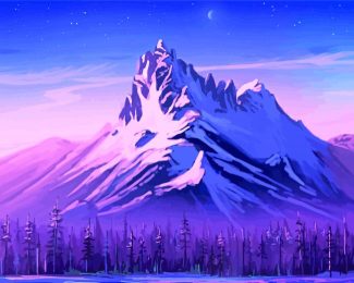 Purple Mountain Art Diamond Painting