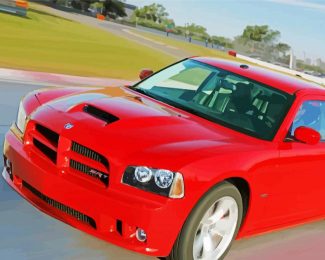 Red 2010 Dodge Charger Diamond Painting