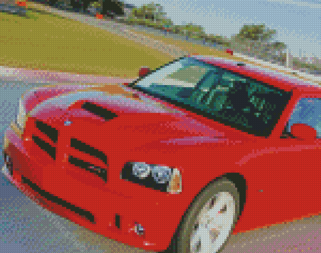 Red 2010 Dodge Charger Diamond Painting