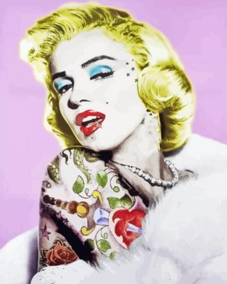 Tattooed Marilyn Monroe Diamond Painting