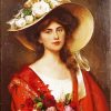 Victorian Lady In Hat Diamond Painting