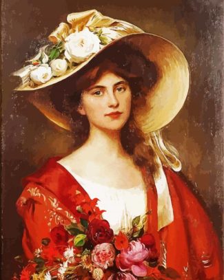 Victorian Lady In Hat Diamond Painting