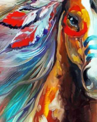 Abstract Native Horse Diamond Painting