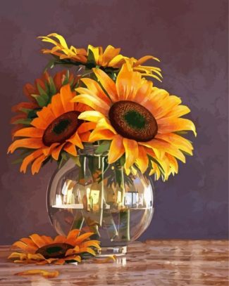 Aesthetic Sunflowers Vase Diamond Painting