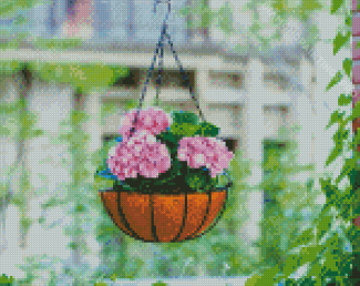 Cute Hanging Basket Diamond Painting