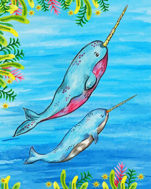 Cute Narwhals Diamond Painting