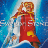 Fantasy Sword In The Stone Poster Diamond Painting
