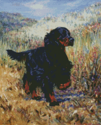 Gordon Setter Dog Diamond Painting