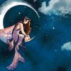 Lonely Fairy On The Moon Diamond Painting
