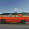Orange 69 Roadrunner Car Diamond Painting