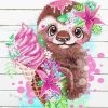 Pink Sloth Diamond Painting