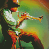 Abstract Horn Player Diamond Painting