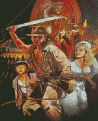 Adventure Movie Indiana Jones And The Temple Of Doom Diamond Painting
