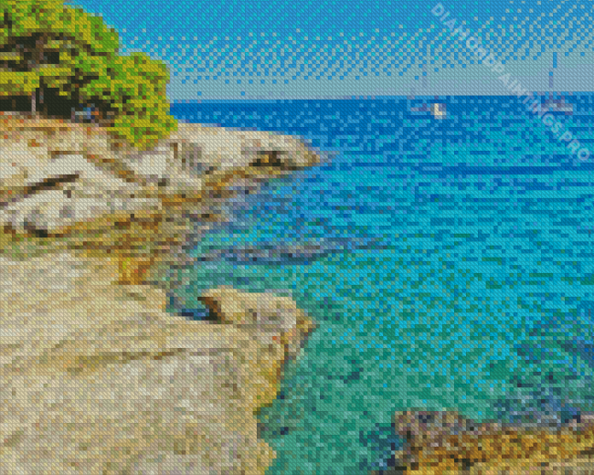 Aegina Beach Diamond Painting