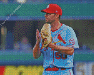 Baseball Pitcher Adam Wainwright Diamond Painting