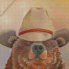 Cowboy Bear Head Diamond Painting