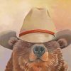 Cowboy Bear Head Diamond Painting