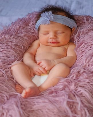 Cute Sleepy Baby Girl Diamond Painting