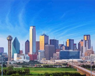 Dallas Skyline Buildings Diamond Painting