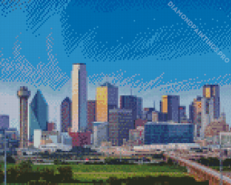Dallas Skyline Buildings Diamond Painting
